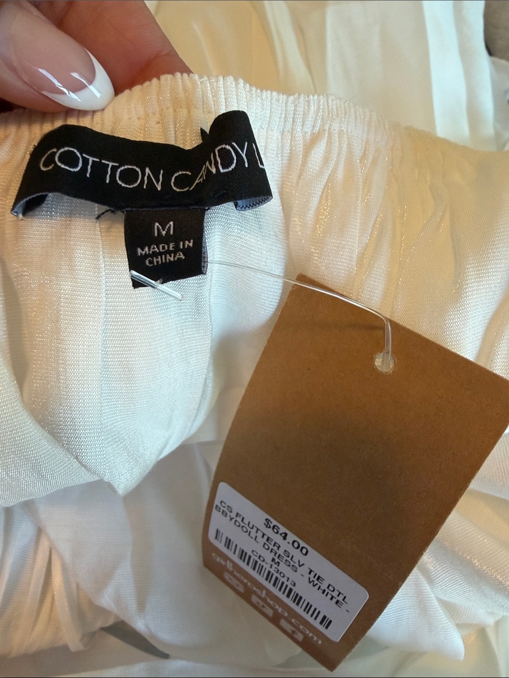 Cotton Candy White Ruffled Mini Dress - Picture 3 of 3
